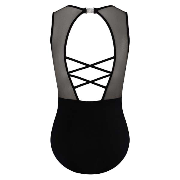 Abby Girls Black Mesh Leotard - Select Size