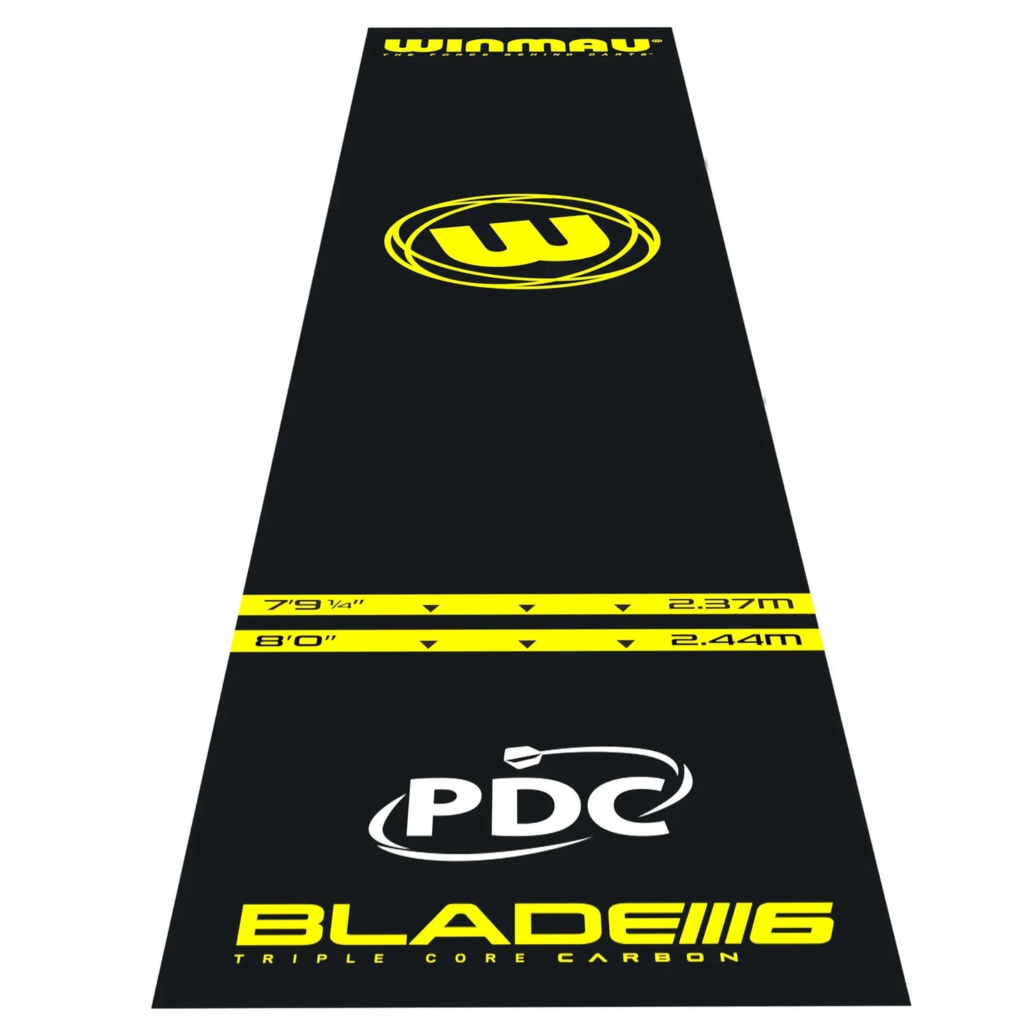 WINMAU - PRO ZONE Essential PVC DART MAT - BLACK and YELLOW