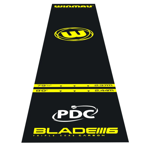 WINMAU - PRO ZONE Essential PVC DART MAT - BLACK and YELLOW