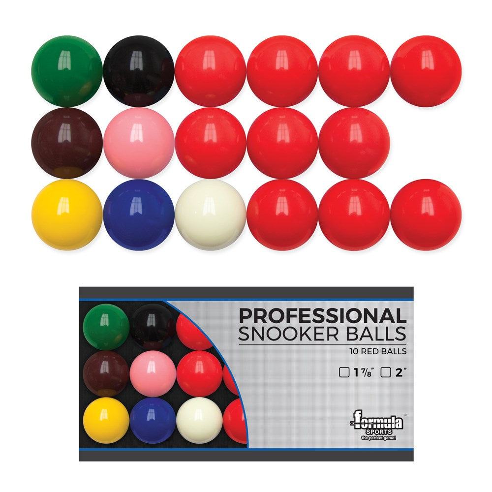 FORMULA - Professional Snooker Balls 1 7/8" Boxed