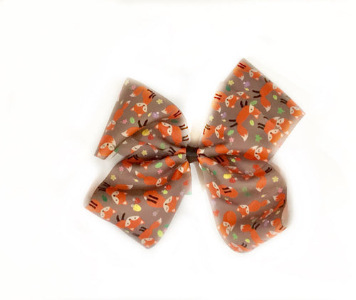 Fox Print 7 Inch Bow