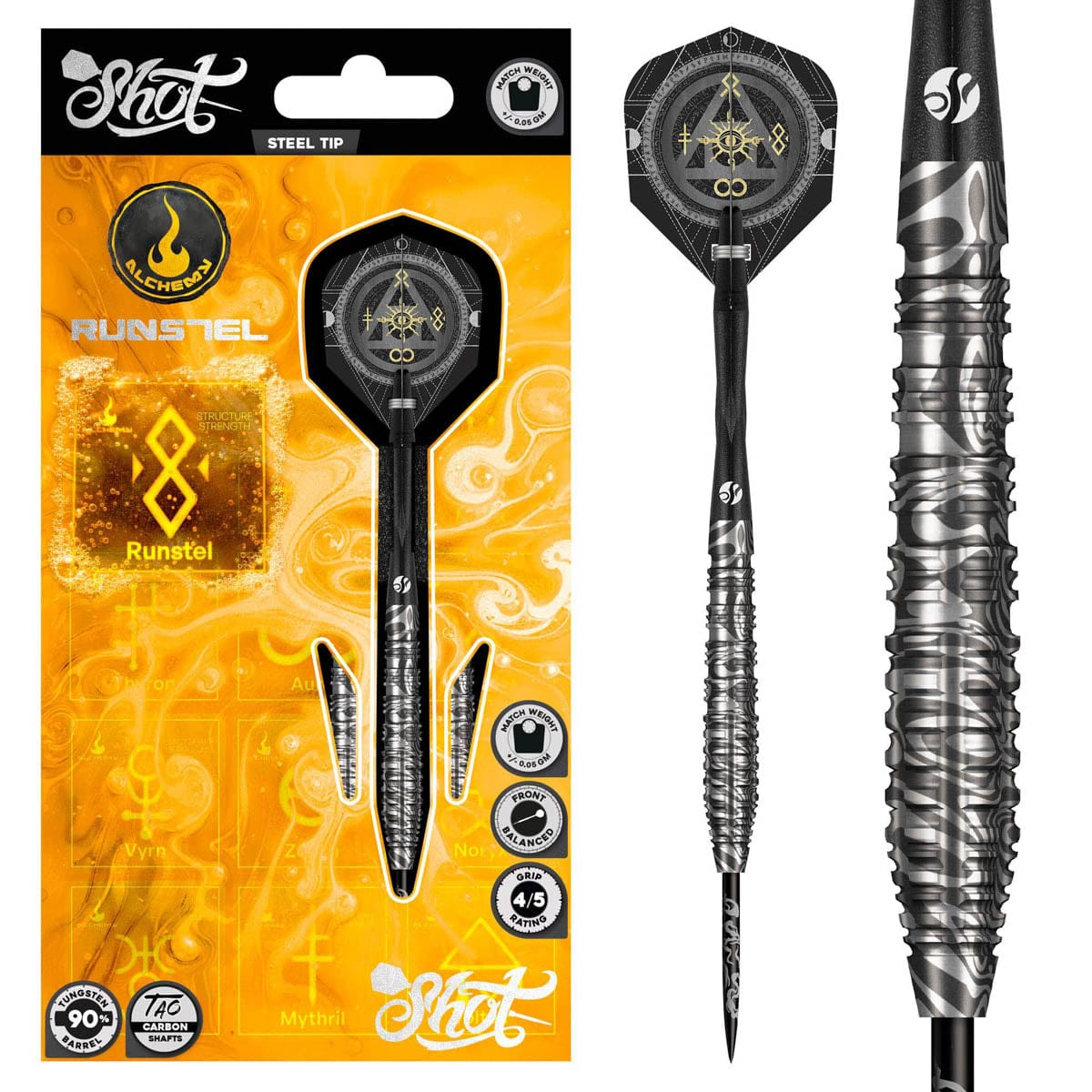 SHOT - 26g - Alchemy Runstel - 90% Tungsten - Steel Tip Darts