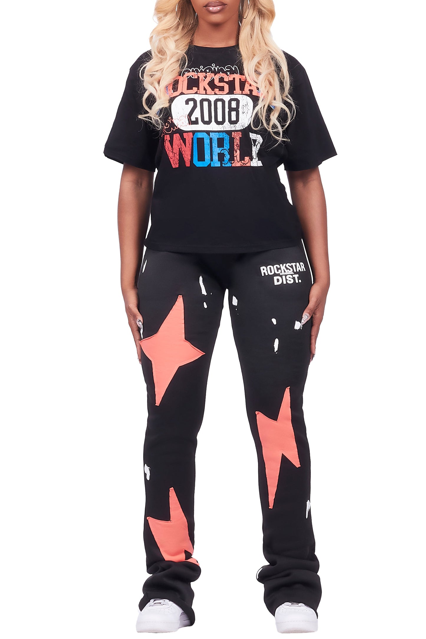 Aliyah Black T-Shirt Trackset