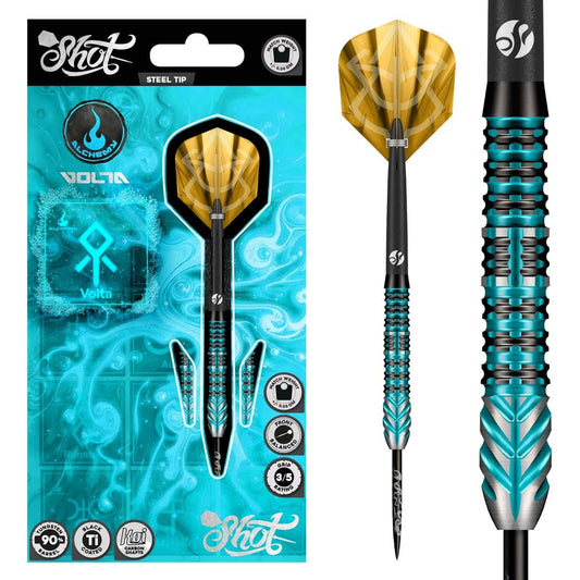 SHOT - 24g - Alchemy Volta - 90% Tungsten - Steel Tip Darts