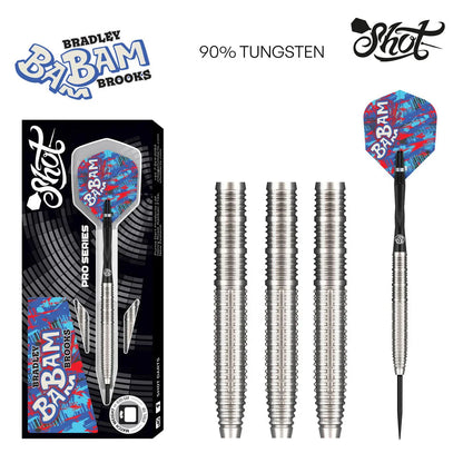 SHOT - BRADLEY BROOKS GEN 2 Darts Set - 90% Tungsten - 26g