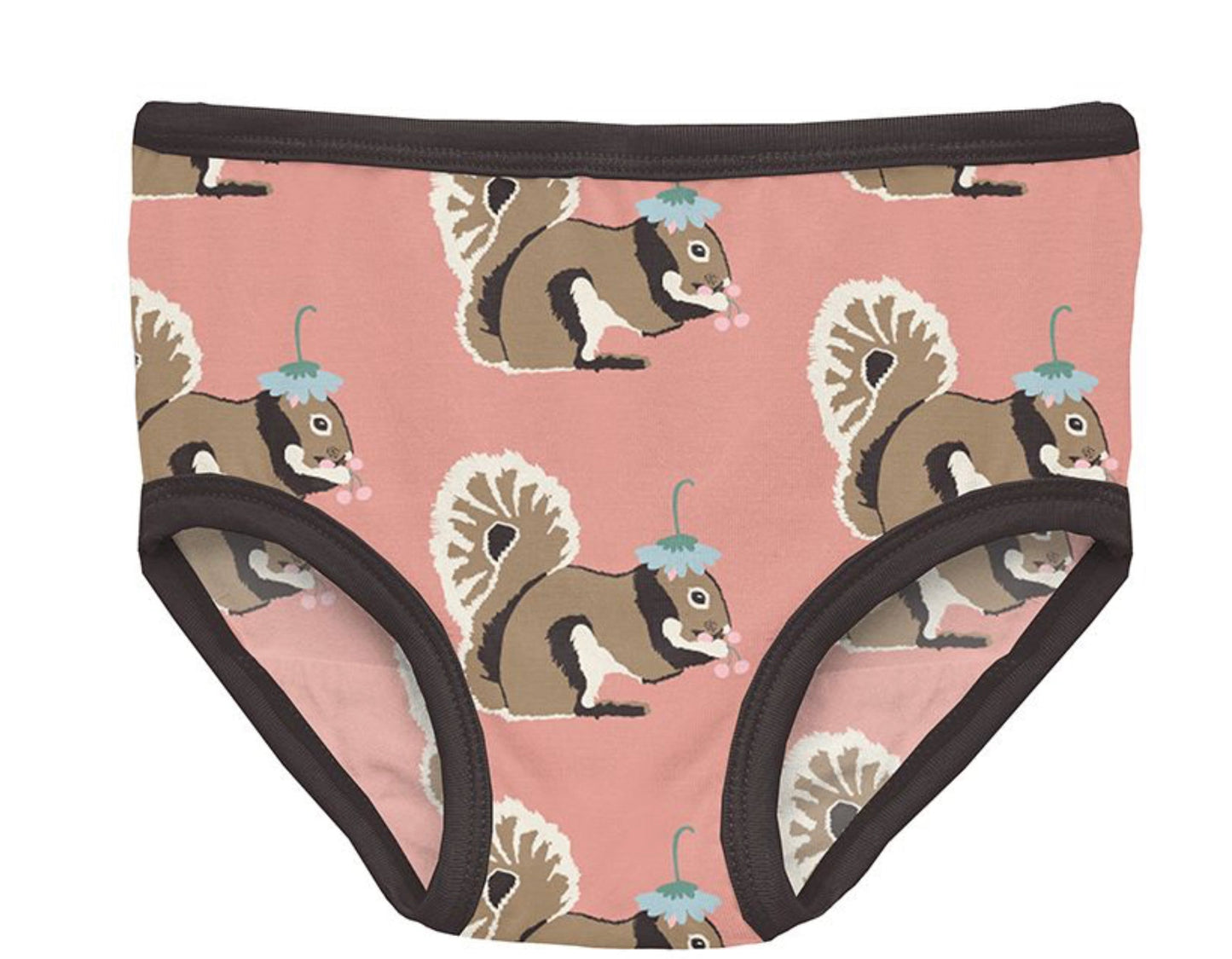 Blush Squirrel With Flower Hat Girlsâ Underwear - Select Size