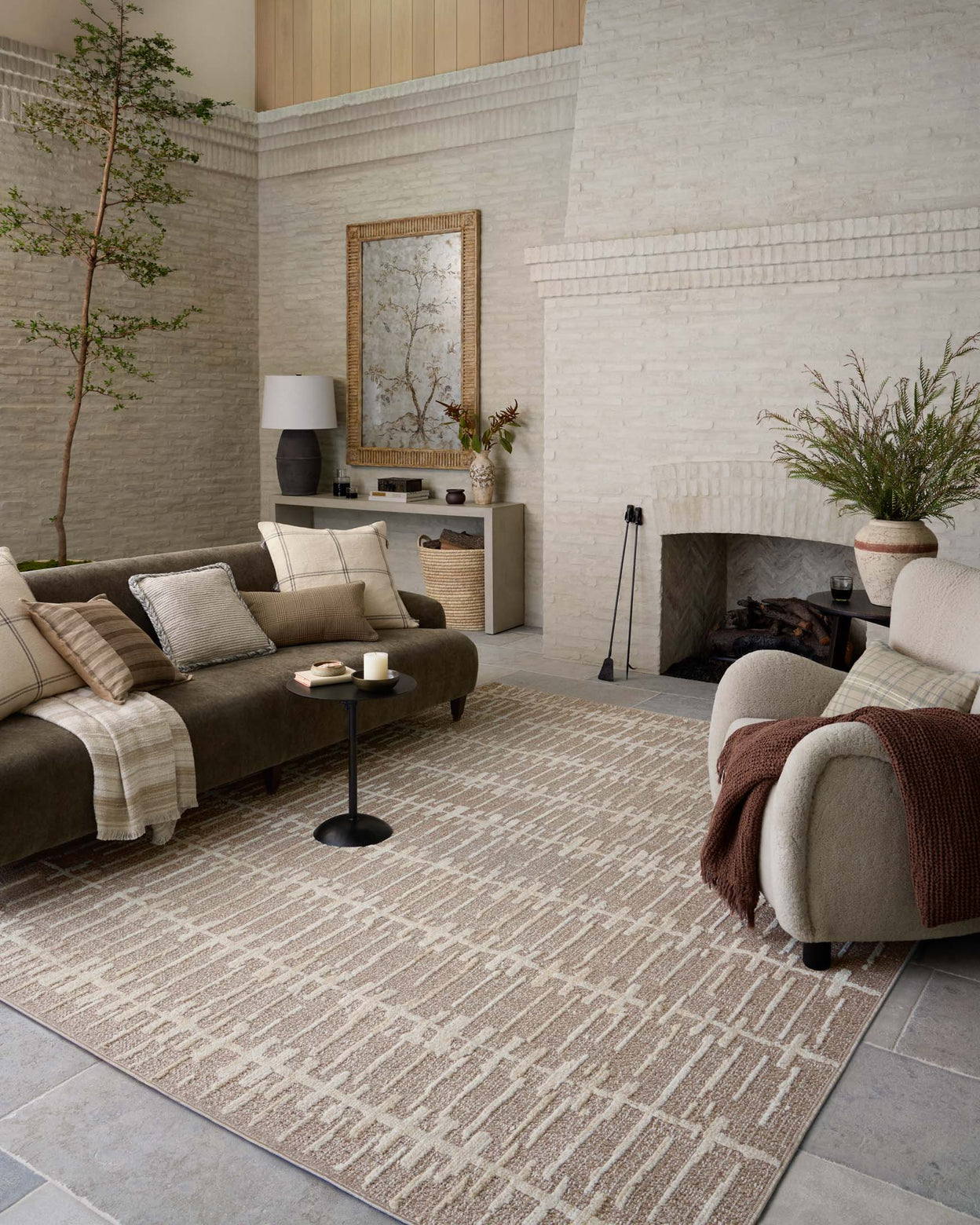 Amber Lewis x Loloi Bexley Taupe / Natural Rug