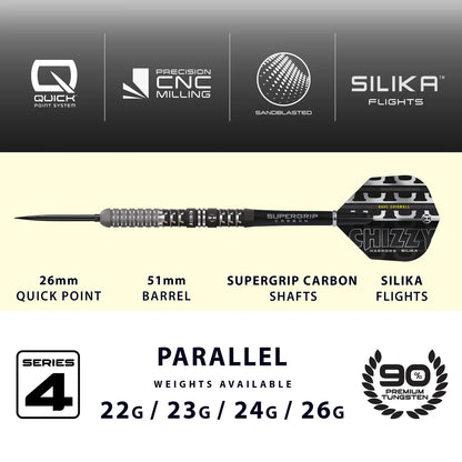HARROWS - CHIZZY S4 QUICK POINTDarts - 90% Tungsten - 23g