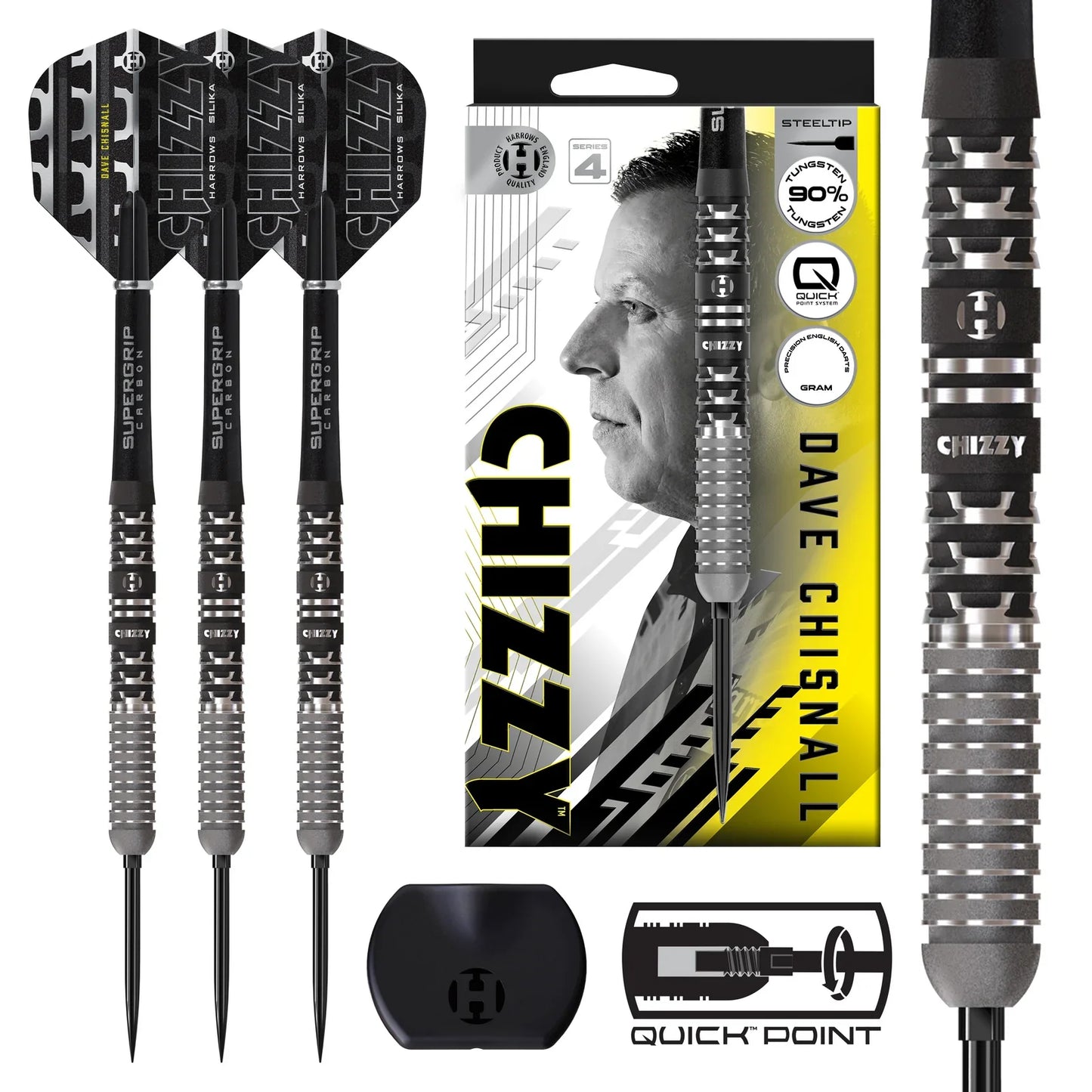 HARROWS - CHIZZY S4 QUICK POINTDarts - 90% Tungsten - 22g