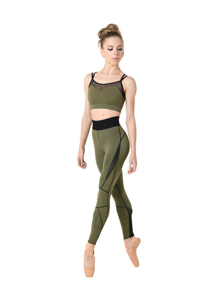 Fallon Ladies Olive Zig Zag Cami Bra Top - Select Size