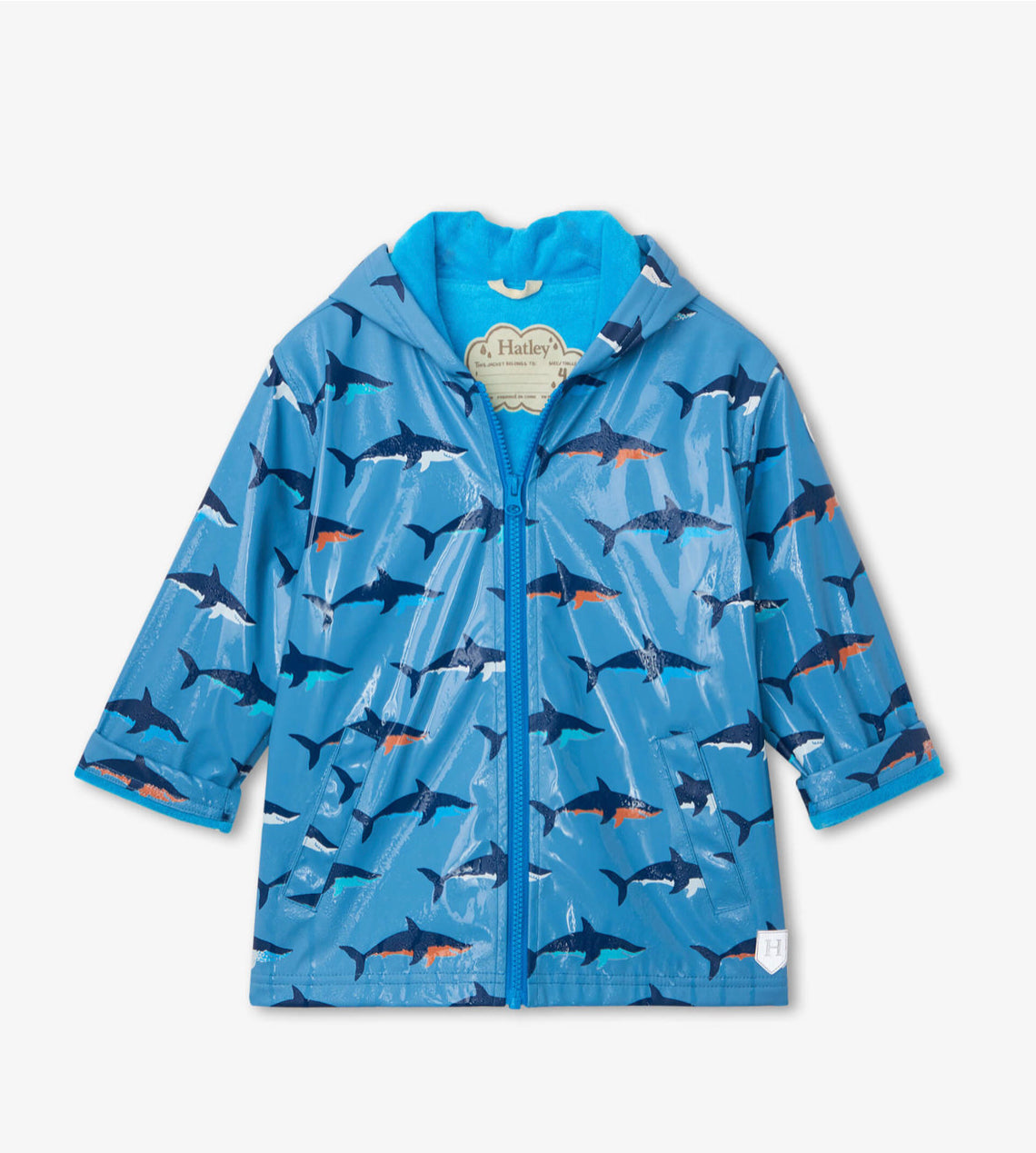 Blue Shadow Swimming Sharks Color Changing Splash Jacket - Select Size