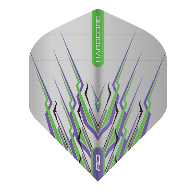 RED DRAGON - Hardcore Purple & Green Mohawk Dart Flights