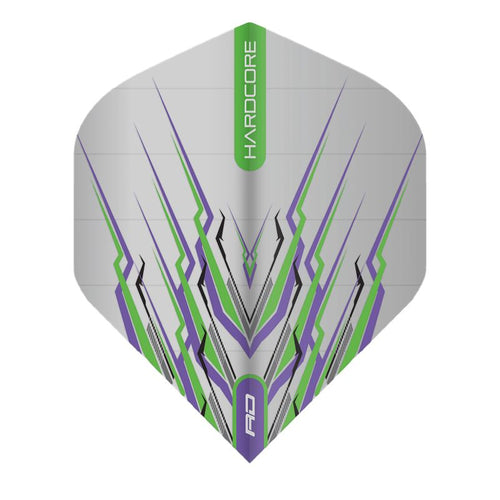 RED DRAGON - Hardcore Purple & Green Mohawk Dart Flights