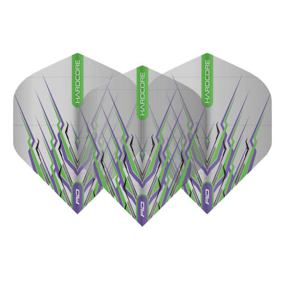 RED DRAGON - Hardcore Purple & Green Mohawk Dart Flights