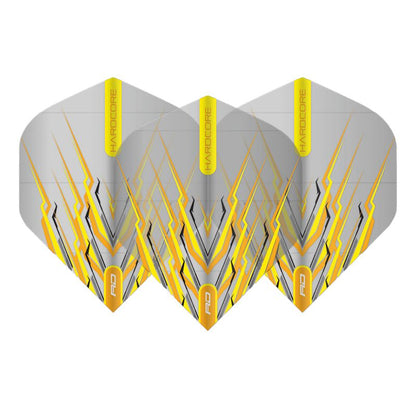 RED DRAGON - Hardcore Yellow Mohawk Dart Flights
