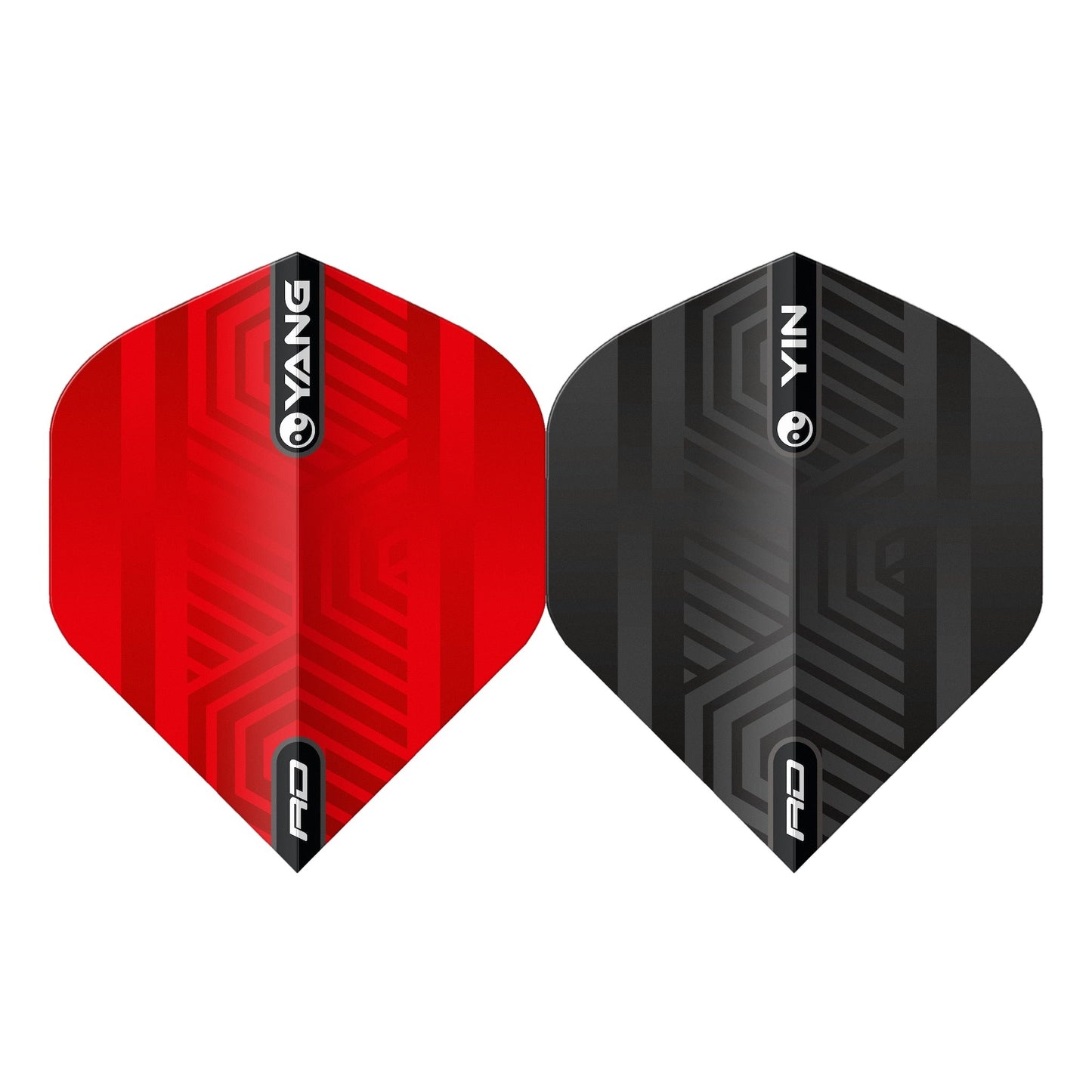 RED DRAGON - Red and Black Yin Yang Dart Flights - Standard Shape