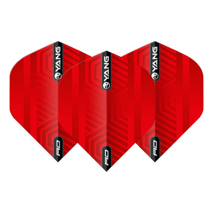 RED DRAGON - Red and Black Yin Yang Dart Flights - Standard Shape