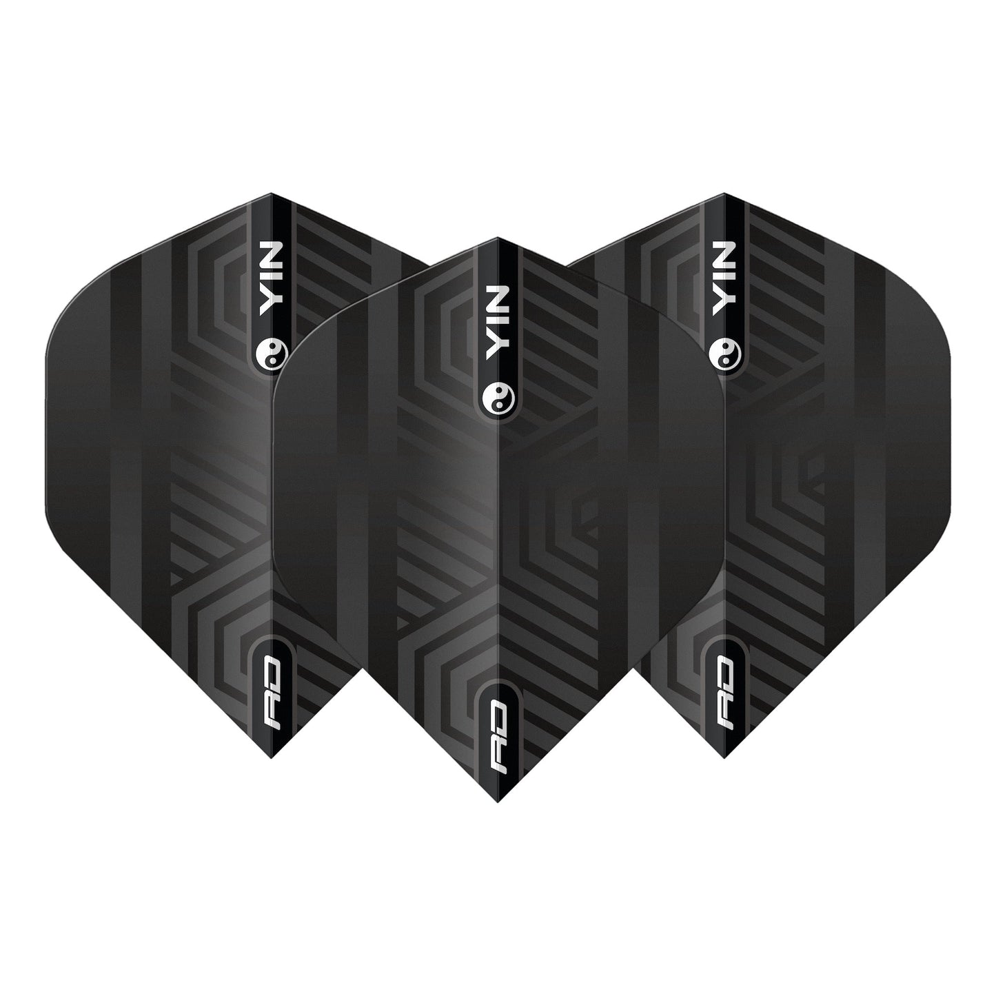 RED DRAGON - Red and Black Yin Yang Dart Flights - Standard Shape