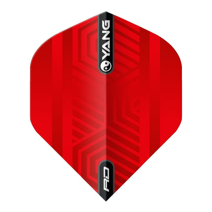 RED DRAGON - Red and Black Yin Yang Dart Flights - Standard Shape