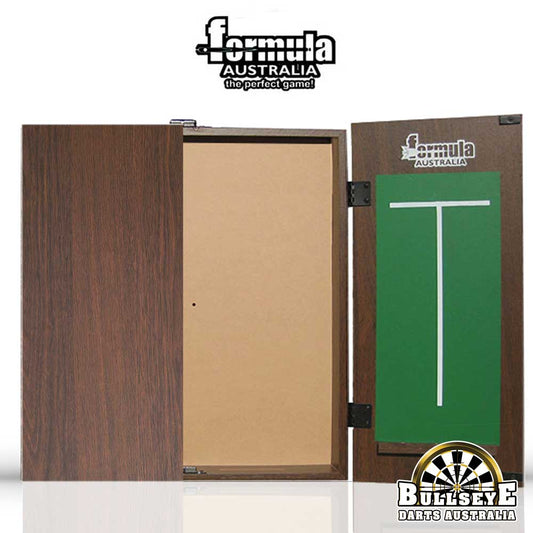 Formula Dartboard Cabinet Walnut with Chalkboards