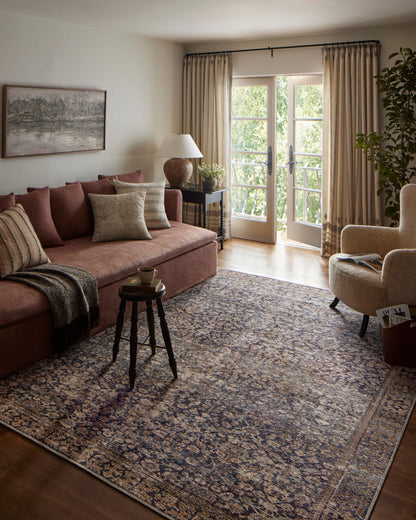 Amber Lewis x Loloi Georgie Denim / Spice Rug