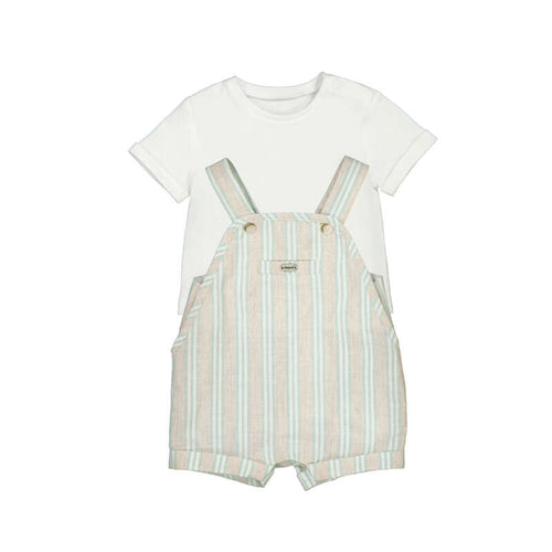 Aqua Dungaree & T-Shirt Set - Select Size