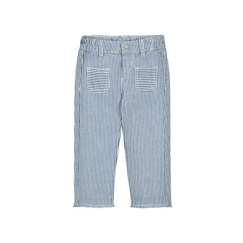 Blue & White Stripe Trousers - Select Size