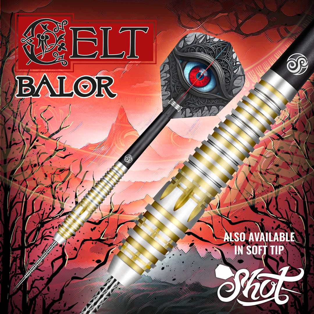 SHOT - Celt Balor Steel Tip Darts - 90% Tungsten - 22g