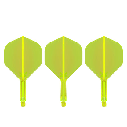 TARGET - K-FLEX All-In-One Moulded Flights NO2 Size - Neon Yellow