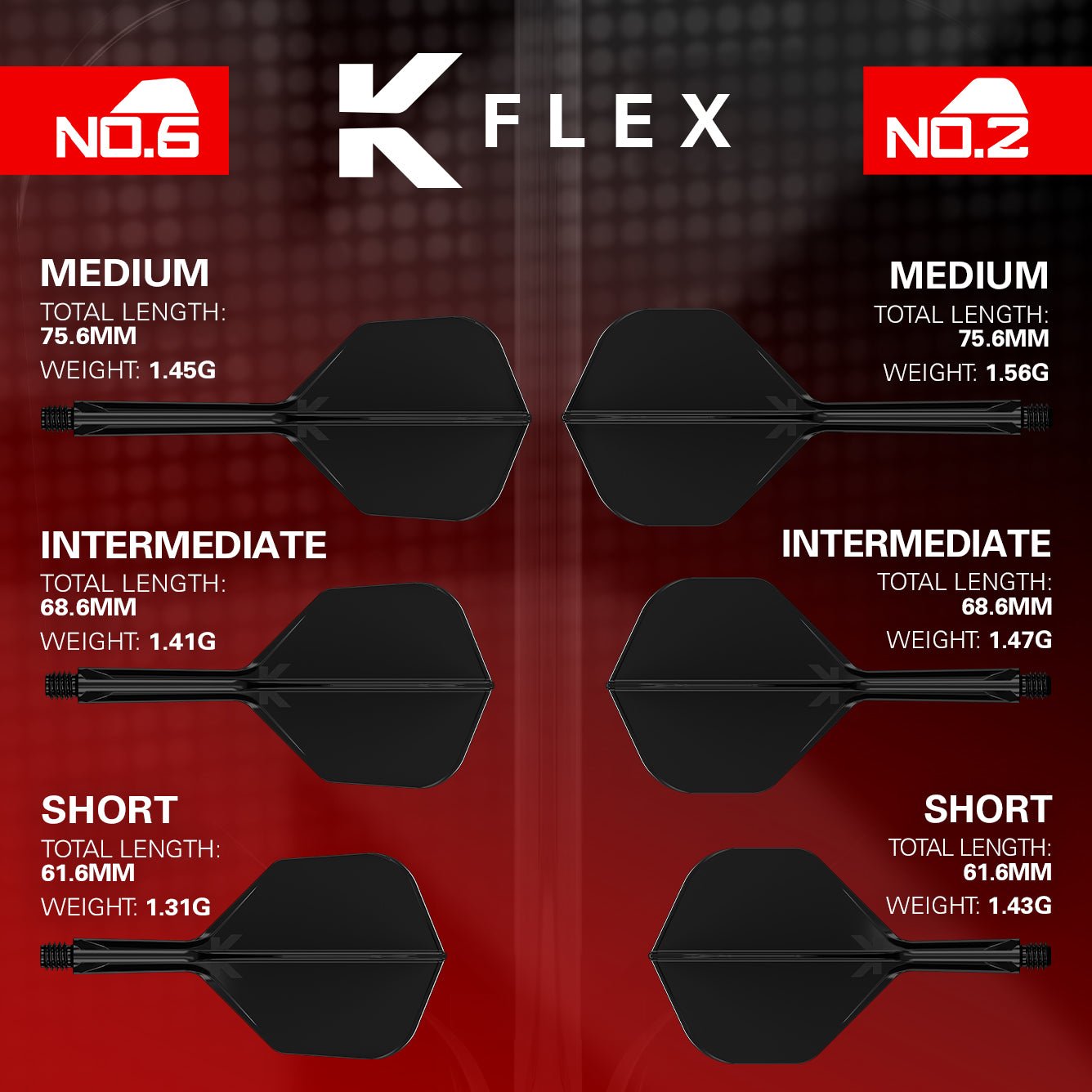 TARGET - K-FLEX NO6 Size - Luke Littler World Champ - All-In-One Moulded Flights