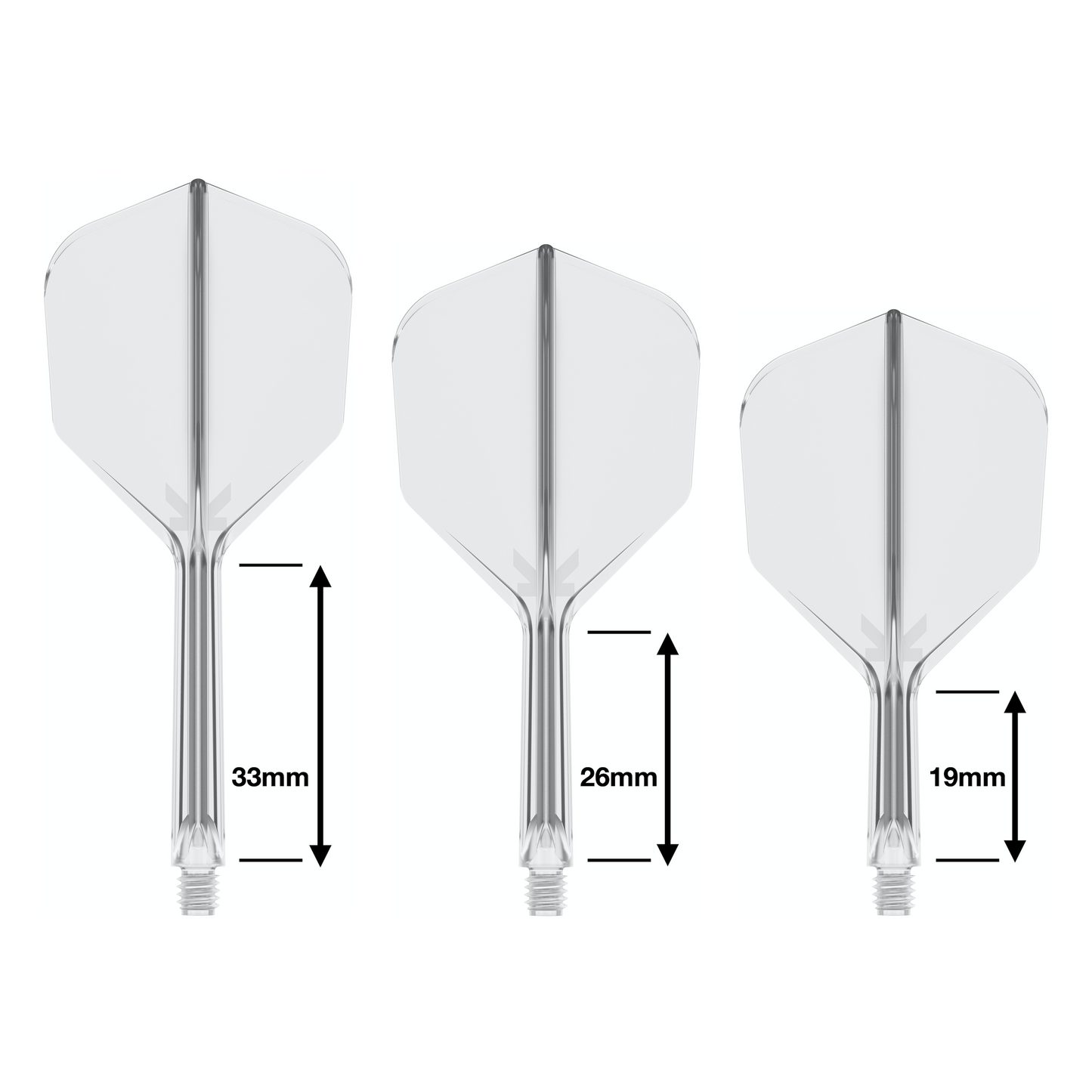 TARGET - K-FLEX All-In-One Moulded Flights NO6 Size - CLEAR