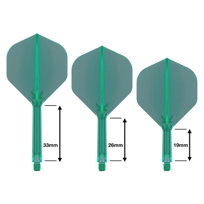 TARGET - K-FLEX All-In-One Moulded Flights NO2 Size - GREEN