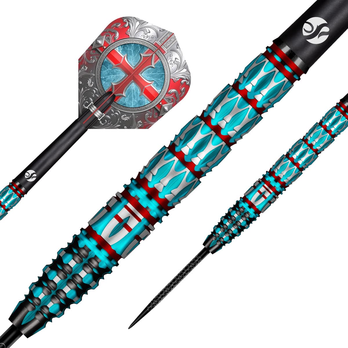 SHOT - 23g - Future Knights St George - 95% Tungsten - Steel Tip Darts Set