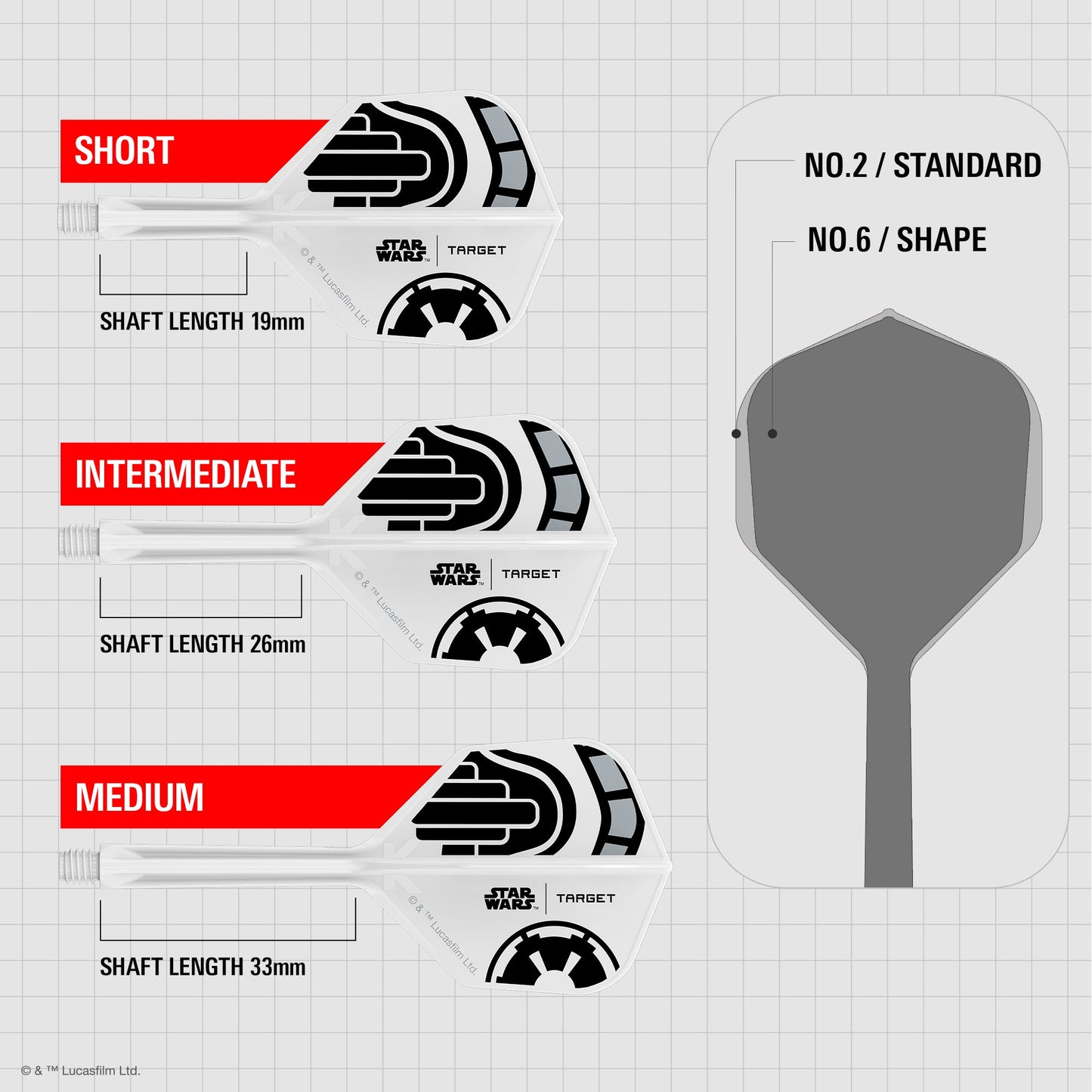 TARGET x STAR WARS - K-FLEX NO2 Shape - Storm Trooper - All-In-One Moulded Flights