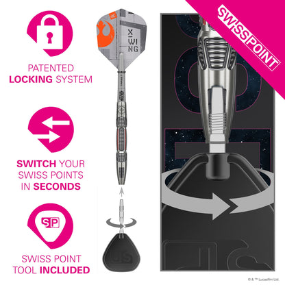 TARGET x STAR WARS - 24g - X WING - Steel Tip Swiss Point - 90% Tungsten Darts