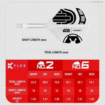 TARGET x STAR WARS - K-FLEX NO2 Shape - Storm Trooper - All-In-One Moulded Flights