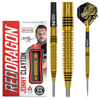 RED DRAGON - Jonny Clayton Gold Darts - 90% Tungsten - 24g