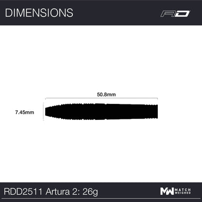 RED DRAGON - Artura Screamin' Green Darts - 90% Tungsten - 26g