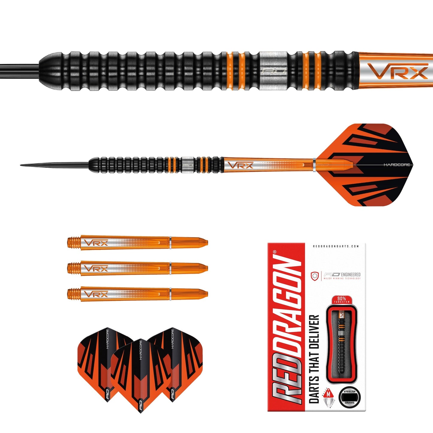 RED DRAGON - Amberjack Pro 1 Darts - 90% Tungsten - 22g