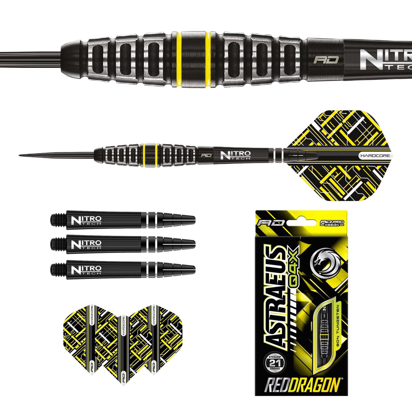 RED DRAGON - Astraeus Q4X Torpedo Darts - 90% Tungsten - 21g