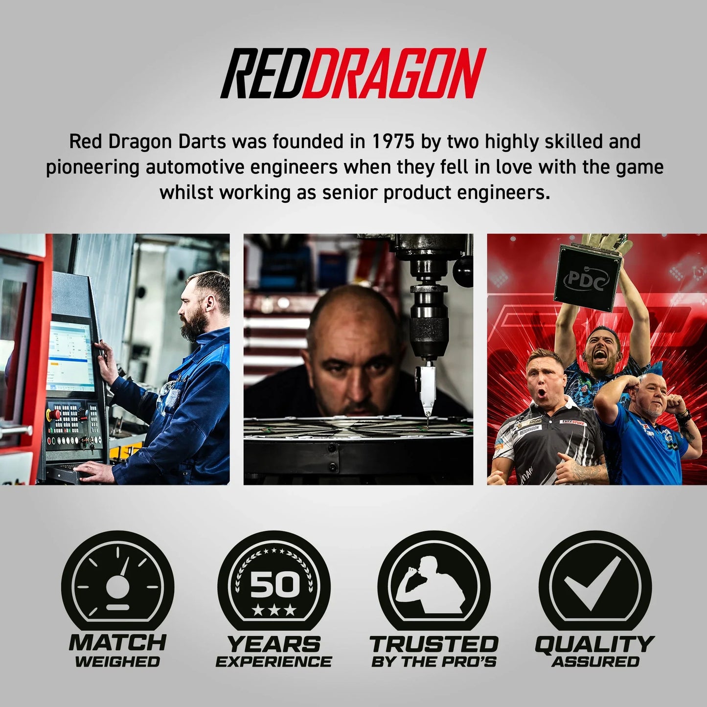 RED DRAGON - 22g RECON PARALLEL Darts - 90% Tungsten
