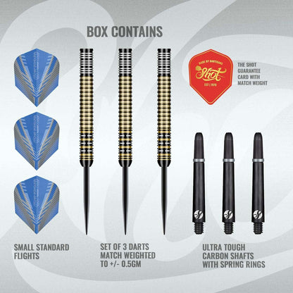 SHOT - 24g - Ritchie Edhouse Madhouse - 90% Tungsten - Steel Tip Darts