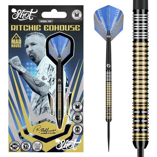 SHOT - 24g - Ritchie Edhouse Madhouse - 90% Tungsten - Steel Tip Darts