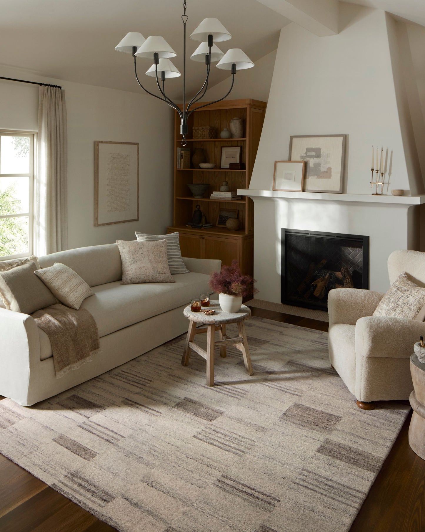 Amber Lewis x Loloi Rocky Ivory / Dove Rug
