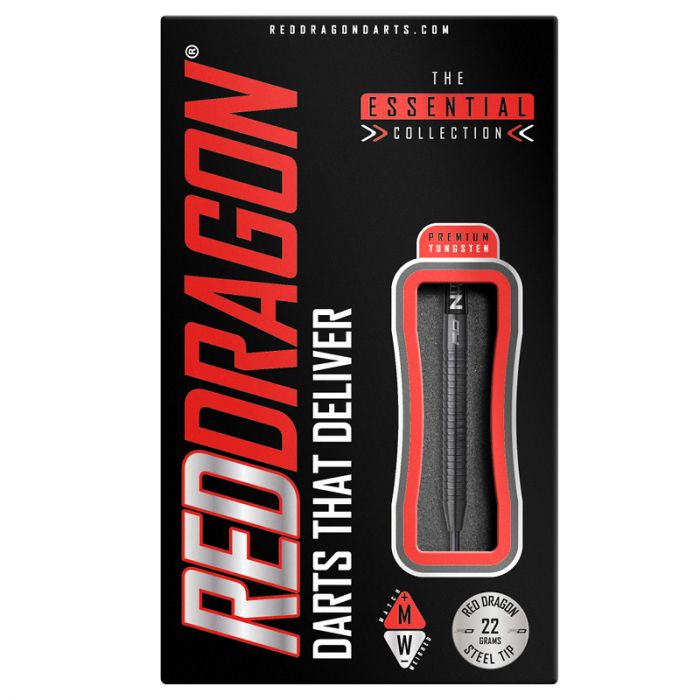 RED DRAGON - Razor Edge Black Darts - 85% Tungsten - 22g