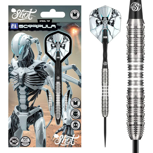 SHOT - 24g - AI Scorpula - 90% Tungsten - Steel Tip Darts Set