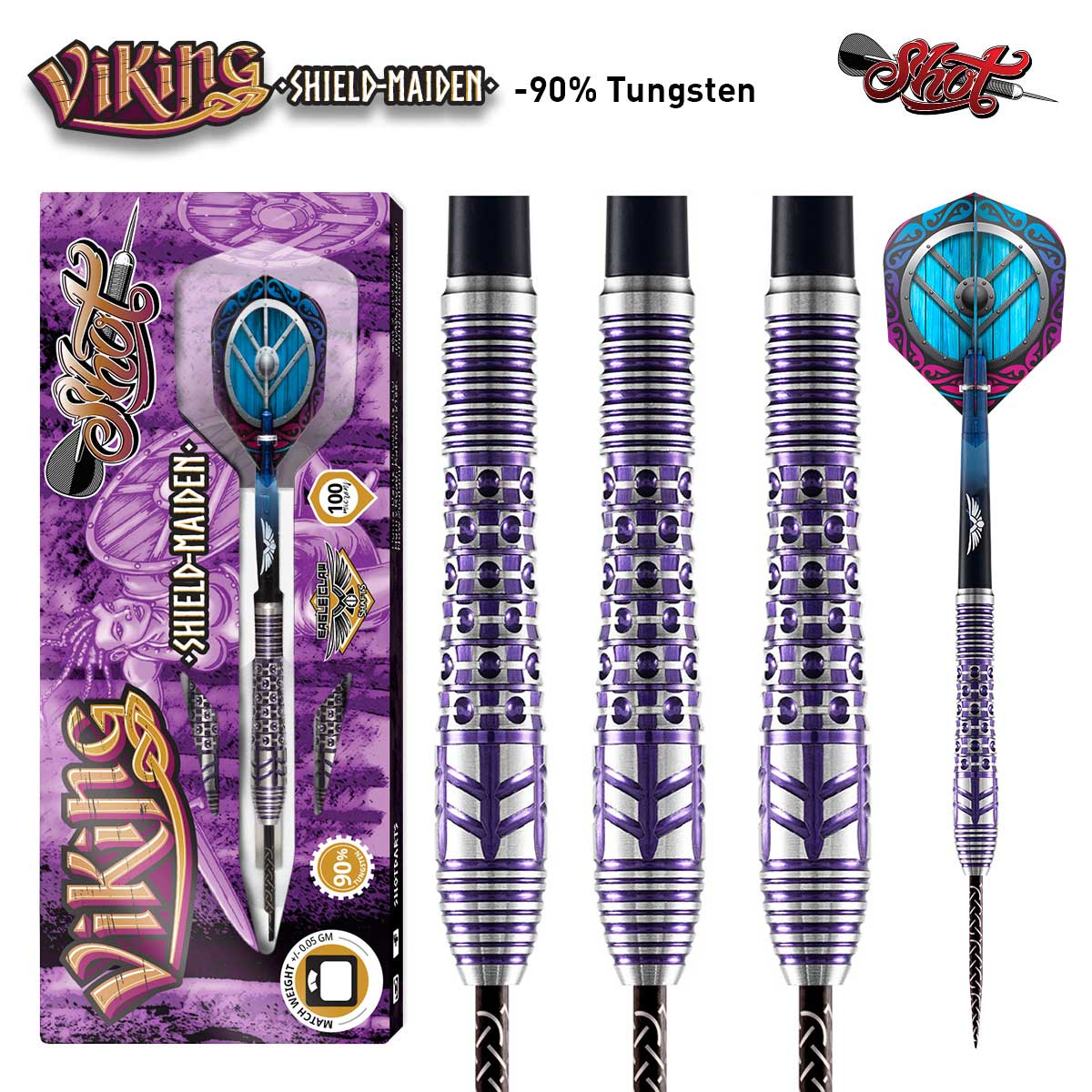 SHOT Viking Shield Maiden Darts - 90% Tungsten - 23g