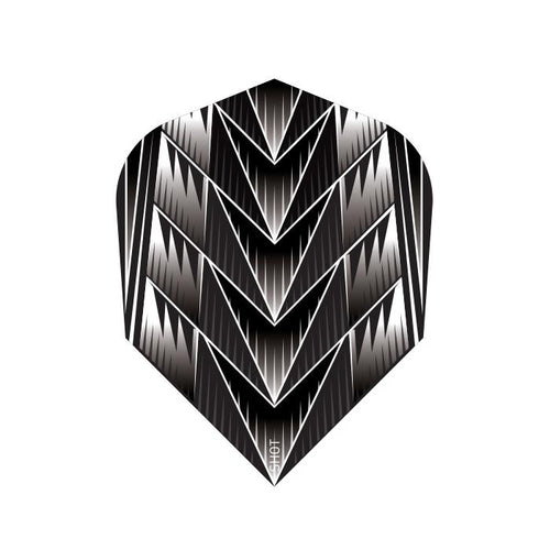 SHOT Tribal Weapon Flights Black - 100 Micron Std Small