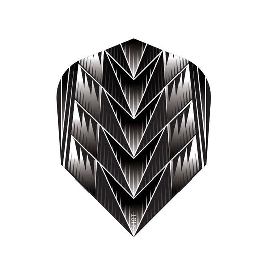 SHOT Tribal Weapon Flights Black - 100 Micron Std Small