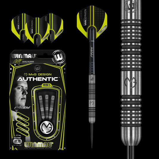 WINMAU Michael van Gerwen MVG Authentic Darts - 85% Tungsten - 26g